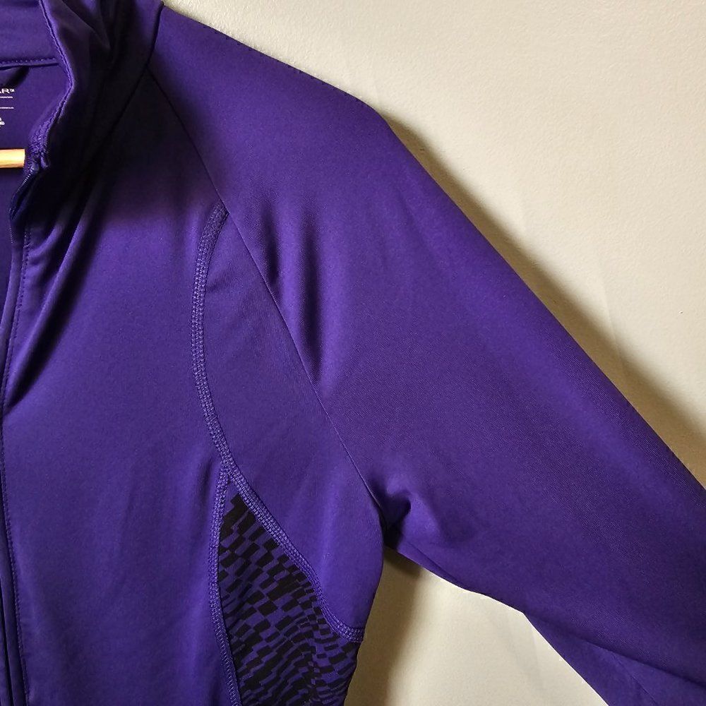 EUC TEK GEAR BLUE MOCK NECK ZIP UP WITH POCKETS ACTIVEWEAR SIZE M - Picture 8 of 13
